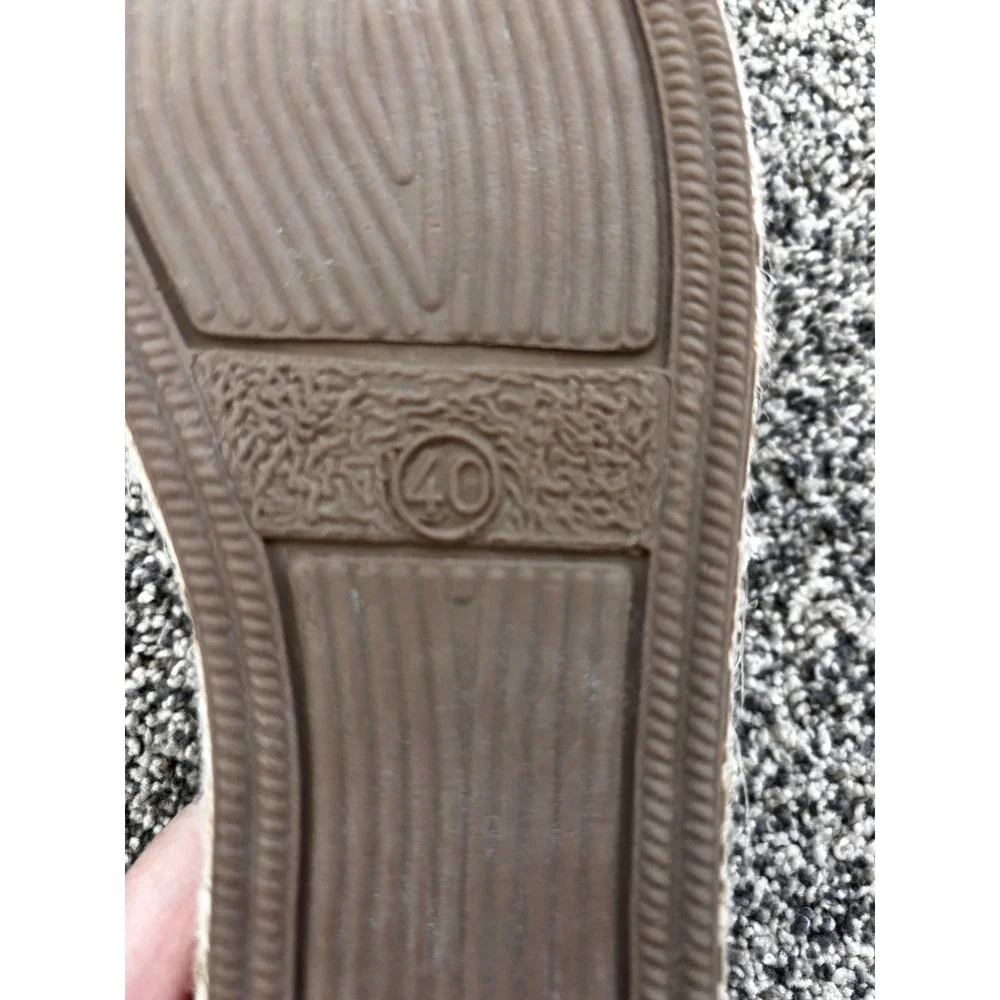 Toni Pons Women's‎ Espadrille Slip On Shoes Taupe cream Striped Casual Size 9